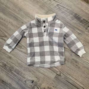 Carters Grey and White Buffalo check Fleece